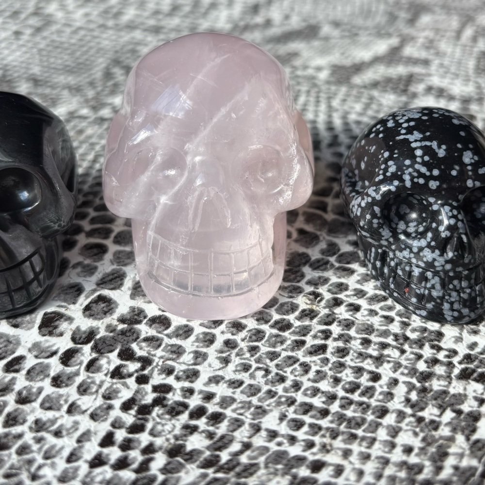 Rock Skull Skeleton Crystal gemstone set (3) - Picture 2 of 13